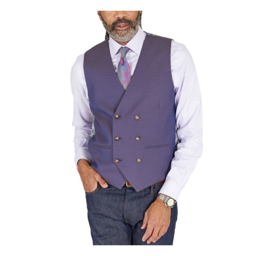 TAYION BY MONTEE HOLLAND Mens Blue Double Breasted Suit Separate Blazer XL